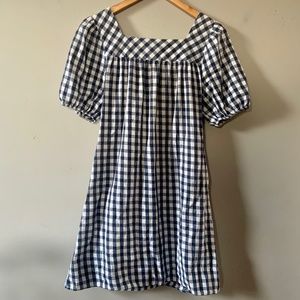 Mossimo supply co. Gingham plaid dress with Puff Sleeves